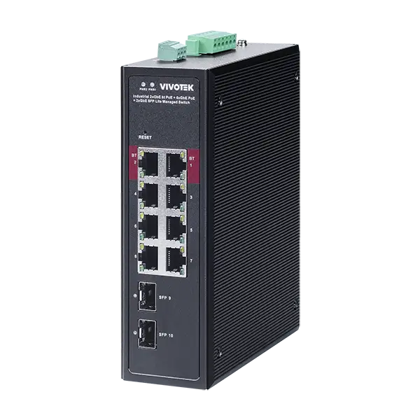 VIVOTEK AW-IHB-1040 10-port industrial lite managed PoE switch
