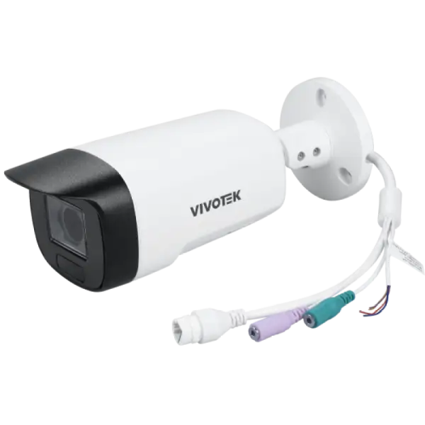 VIVOTEK IB9399-EHV 8MP bullet camera shown with cable gland