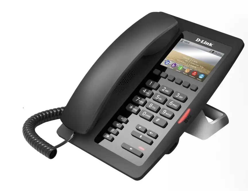 D-Link DPH-200SE — Hotel IP Phone D-Link DPH-200SE hotel IP phone, front view