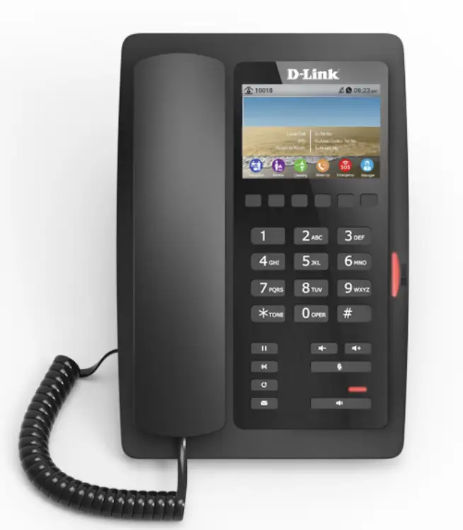 D-Link DPH-200SE — Hotel IP Phone D-Link DPH-200SE hotel IP phone, angle view