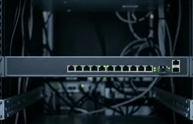 Firewall sizing — rack-mounted network security appliance with active interface ports