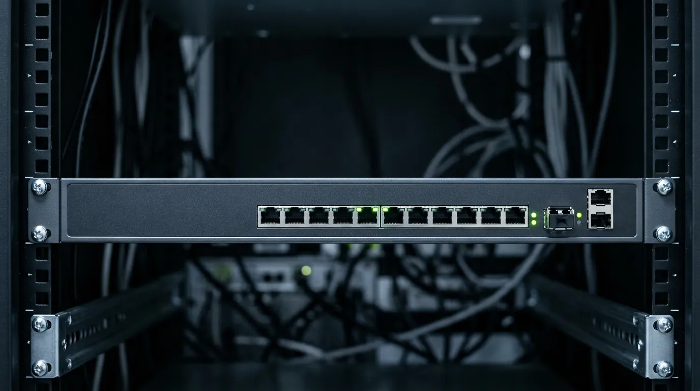 Firewall sizing — rack-mounted network security appliance with active interface ports