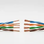 Solid vs stranded Ethernet cable — cut ends of both conductor types side by side