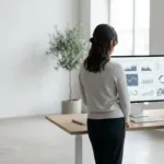 Zero trust network access rollout — IT team reviewing access policy on screen in an office